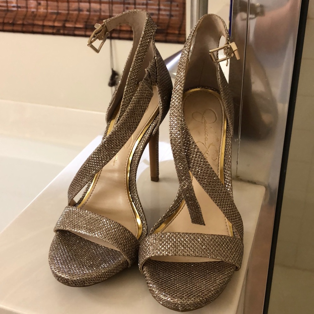 Gold Shimmer Heels from Jessica Simpson